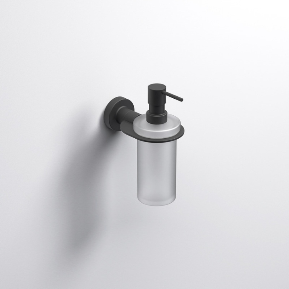 Close up product image of the Origins Living Tecno Project Black Soap Dispenser